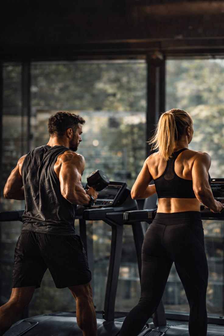 Casal na academia